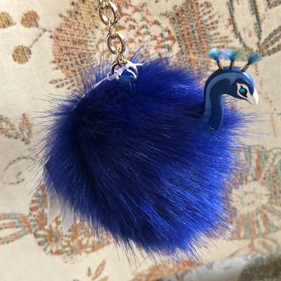 ❗️SOLD❗️Kate Spade ♠️ blue peacock Key Fob purse - Picture 3 of 8